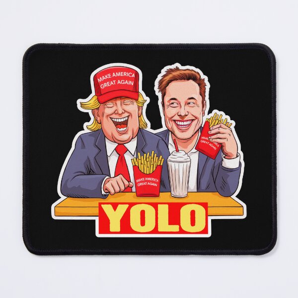 Item preview, YOLO Donald Trump and Elon Musk Make America Great Again designed and sold by plushism.