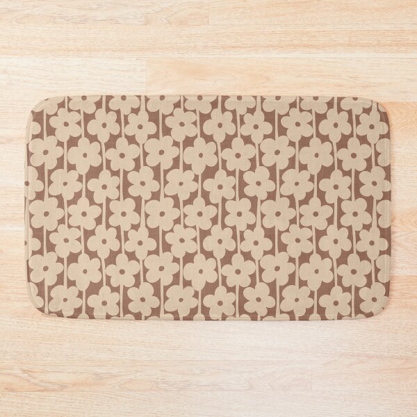Item preview, Retro daisies in colour of the year Mocha Mousse designed and sold by SJAPhoto.