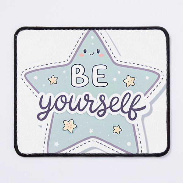 Item preview, Be Yourself Star-Shaped Motivational Sticker – Friendly Handwritten Design designed and sold by FluffyPeels.