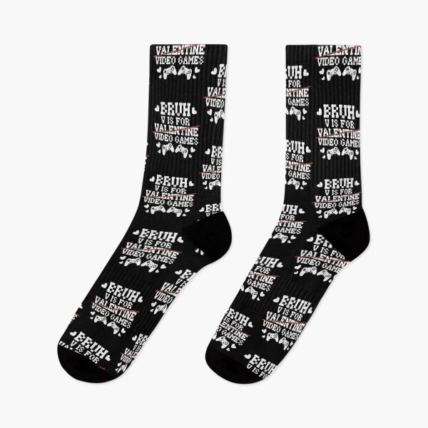 Item preview, BRUH V is for Valentine Video Games Pixel Hearts Controller designed and sold by Hananiah Merch.