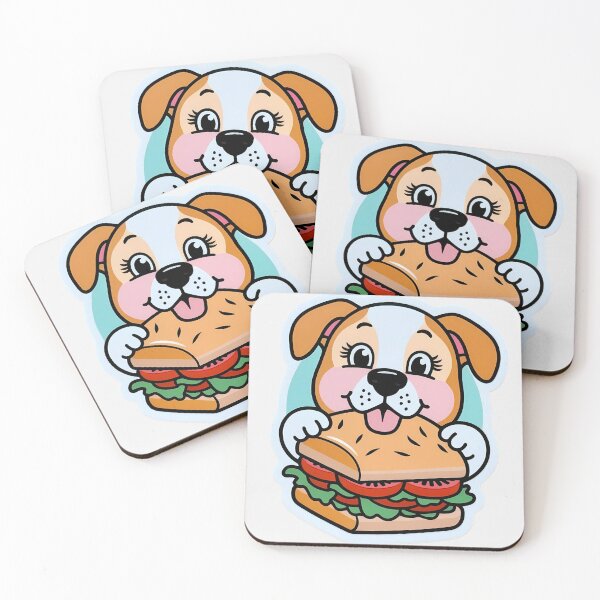 Item preview, A cute Dog Eating Club Sandwich | Sandwich | Gobble Gala  designed and sold by Kids GobbleGala.