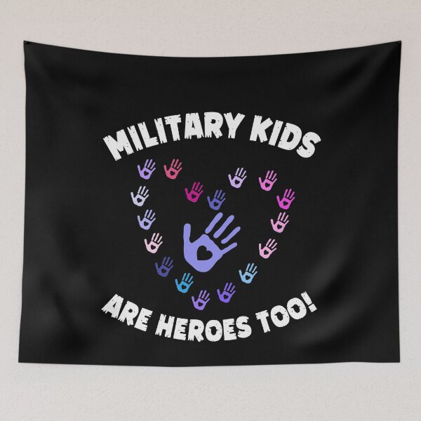Item preview, Military Kids Are Heroes Too ! Colorful Heart Hands  designed and sold by Smix Pixels.