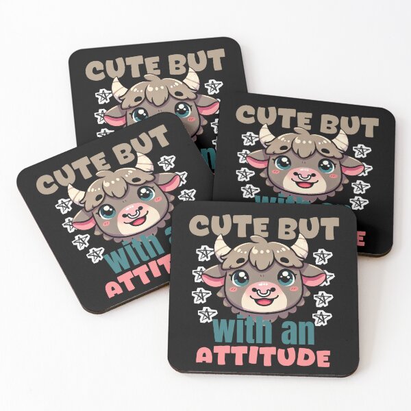 Item preview, cute but with an attitude, aesthetic kawaii bull designed and sold by LWOI.