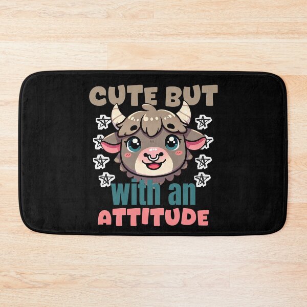 Item preview, cute but with an attitude, aesthetic kawaii bull designed and sold by LWOI.