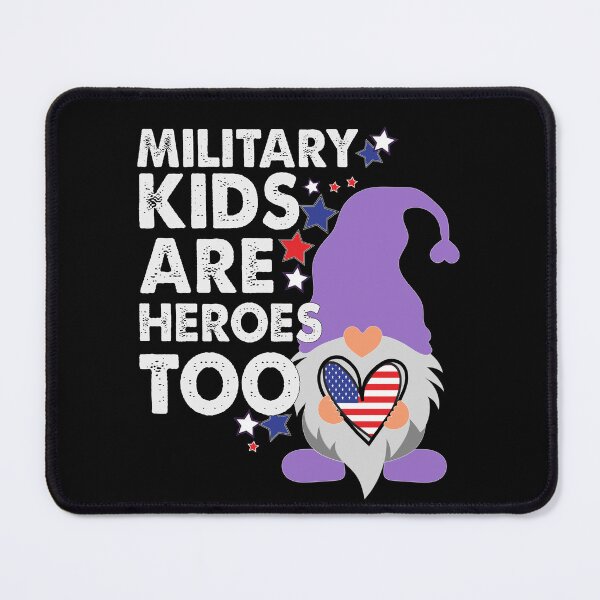 Item preview, Military Kids Are Heroes Too ! Patriotic Gnome Usa Flag & Stars  designed and sold by Smix Pixels.