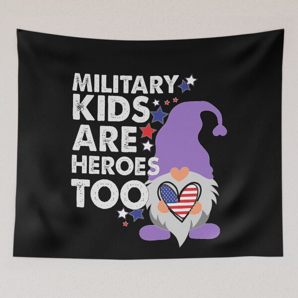 Item preview, Military Kids Are Heroes Too ! Patriotic Gnome Usa Flag & Stars  designed and sold by Smix Pixels.