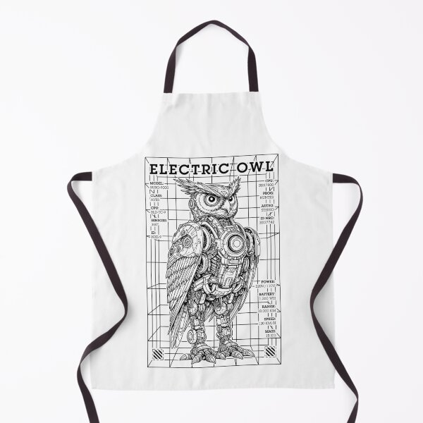 Item preview, Electric Owl Cyberpunk Android Robot Science Fiction Gamer designed and sold by GrandeDuc.