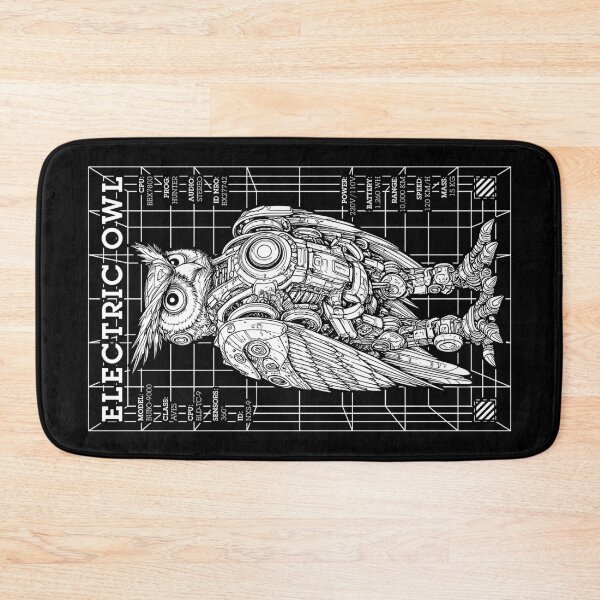 Item preview, Electric Owl Cyberpunk Android Robot Science Fiction Gamer designed and sold by GrandeDuc.
