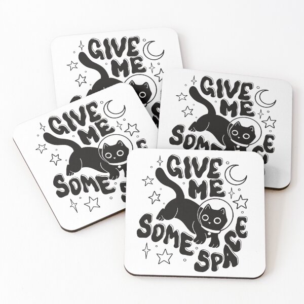 Item preview, Astronaut cat "Give Me Some Space" designed and sold by BlackAcidArt.