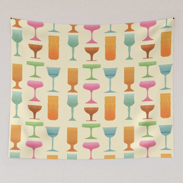 Item preview, Colorful Vintage Cocktail Glasses designed and sold by Haley Schulz.
