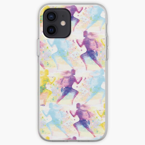 Watercolor women runner pattern iPhone Soft Case