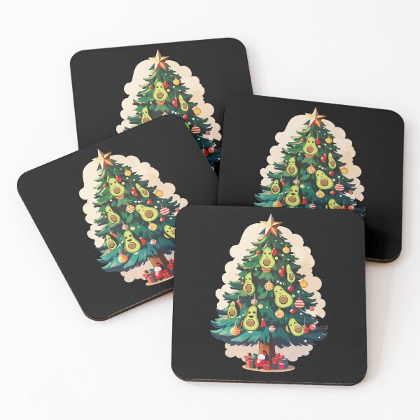 Item preview, Festive Avocado Christmas Tree - Holiday Humor and Whimsy designed and sold by DrawHandArt.