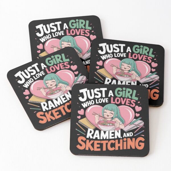 Item preview, Just A Girl Who Loves Anime Ramen And Sketching Funny Anime designed and sold by SztylishDesigns.