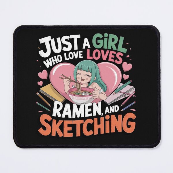 Item preview, Just A Girl Who Loves Anime Ramen And Sketching Funny Anime designed and sold by SztylishDesigns.