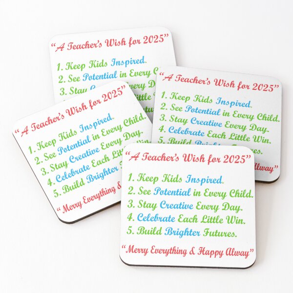 Item preview, A Teacher's Wish for 2025 - Merry Christmas & Happy New Year. designed and sold by Pansies1.