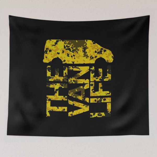 Item preview, The Van Life Logo : Yellow Camo designed and sold by robnoble.