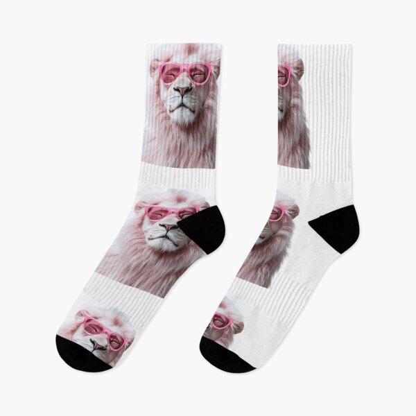 Item preview, Funny cool Pink Lion wearing sunglasses designed and sold by LazyOwlStore.