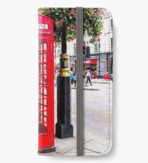 Red Phone Booth, London England iPhone Wallet/Case/Skin