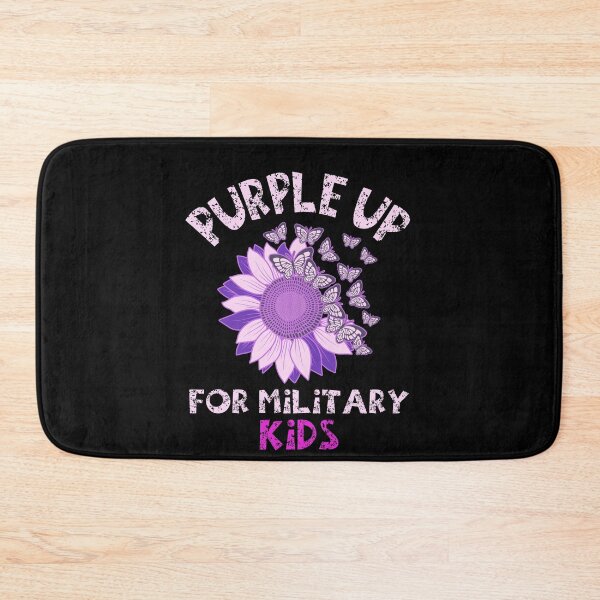 Item preview, Purple Up For Military Kids Sunflower Purple Butterfly Scattering    designed and sold by Smix Pixels.