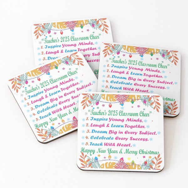 Item preview, Teacher’s 2025 Classroom Cheer - Merry Christmas & Happy New Year. designed and sold by Pansies1.