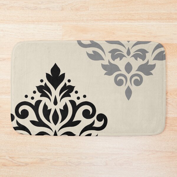 Item preview, Scroll Damask Art I Black Grey Cream designed and sold by NataliePaskell.