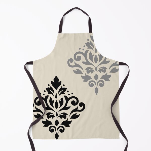 Item preview, Scroll Damask Art I Black Grey Cream designed and sold by NataliePaskell.