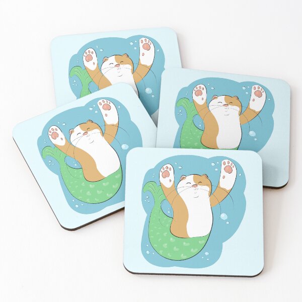 Item preview, Cute Cat Mermaid designed and sold by HugSomeNettles.