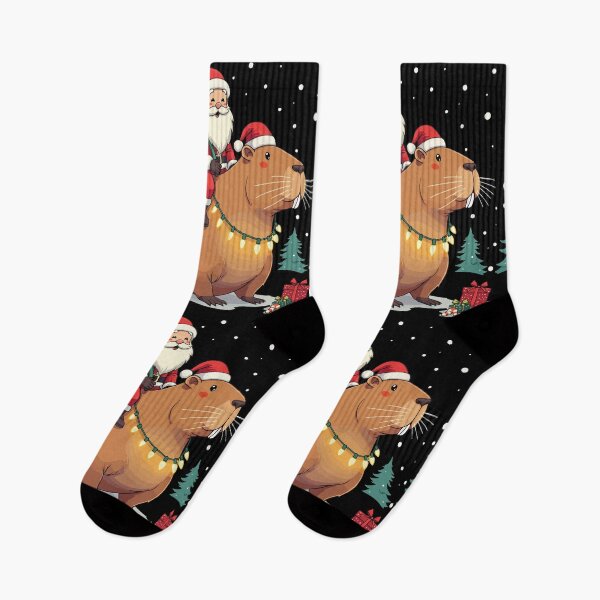Item preview, Christmas Capybara / Santa Riding a Festive Capybara - Christmas Illustration designed and sold by Krasnovaovaova.