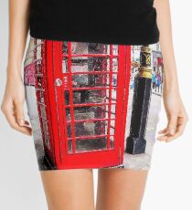 Red Phone Booth, London England Mini Skirt