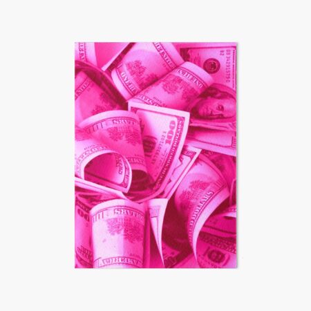 Pink Money Bag with a Dollar Symbol Posters, Art Prints by