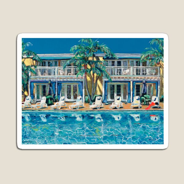 Item preview, Swimming Pool by RD Riccoboni - Mid Century Modern Picture designed and sold by RDRiccoboni.