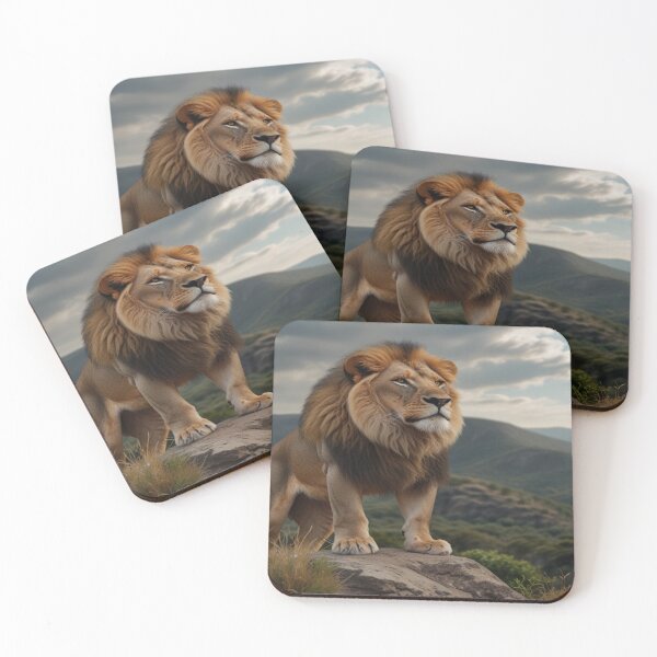 Item preview, Lion on Cliff designed and sold by Enchanting Art Vista.