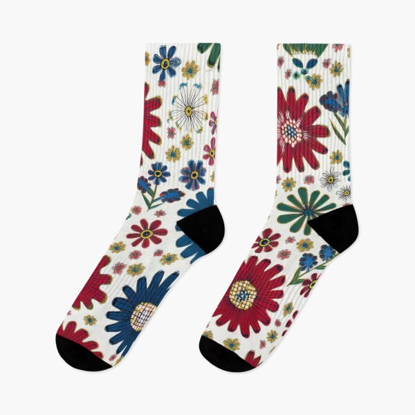 Item preview, White, Blue, Red, Green Daisies - Abstract designed and sold by sonjas.