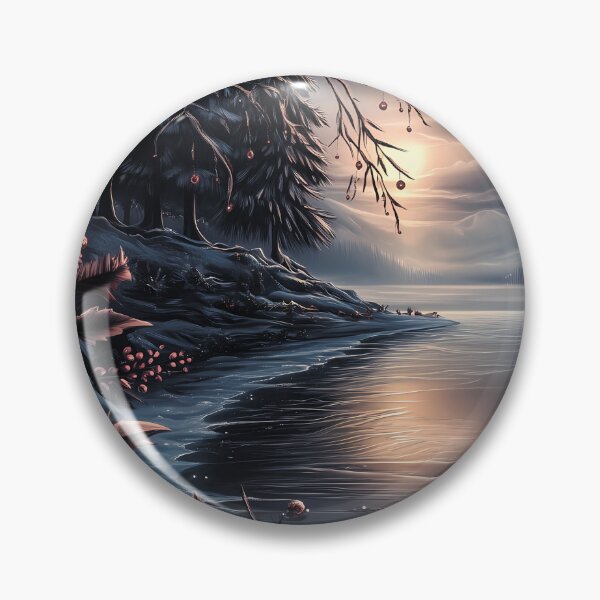 Item preview, Snowy mountains and river.mountain landscape.Winter night.Winter landscape. designed and sold by MagelliShop.