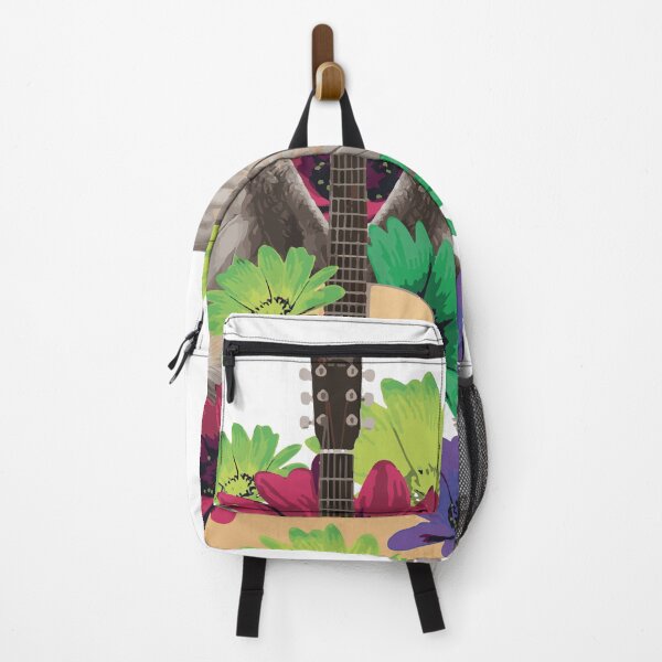 Item preview, Guitar with wing and flower designed and sold by Wolagno.