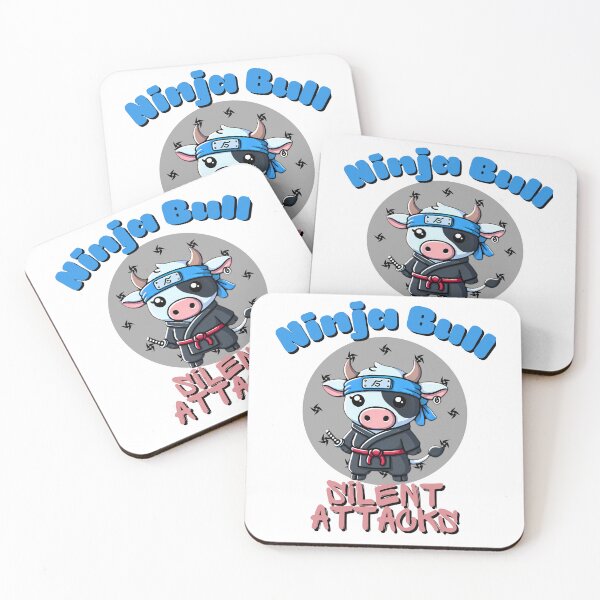Item preview, ninja bull silent attacks, kawaii bull in ninja costume  designed and sold by LWOI.