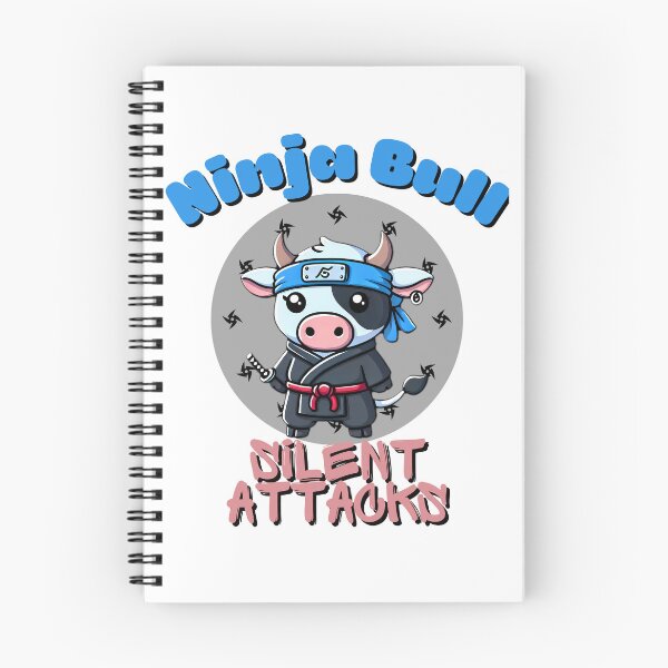 Item preview, ninja bull silent attacks, kawaii bull in ninja costume  designed and sold by LWOI.