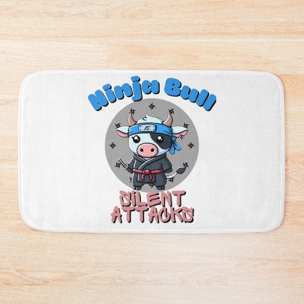Item preview, ninja bull silent attacks, kawaii bull in ninja costume  designed and sold by LWOI.