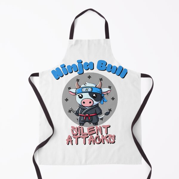 Item preview, ninja bull silent attacks, kawaii bull in ninja costume designed and sold by LWOI.