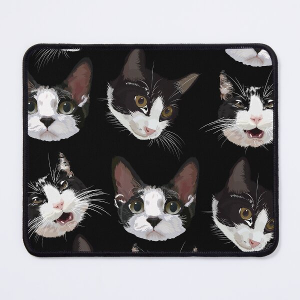 Item preview, Cute tuxedo cat faces with different expressions designed and sold by hateeyes.