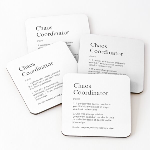 Item preview, Chaos Coordinator Funny Manager Definition designed and sold by CuteLovelyDesigns.