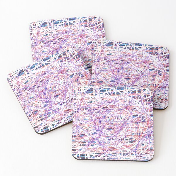 Item preview, Squiggles in purples, white and reds designed and sold by Emma  Amies.
