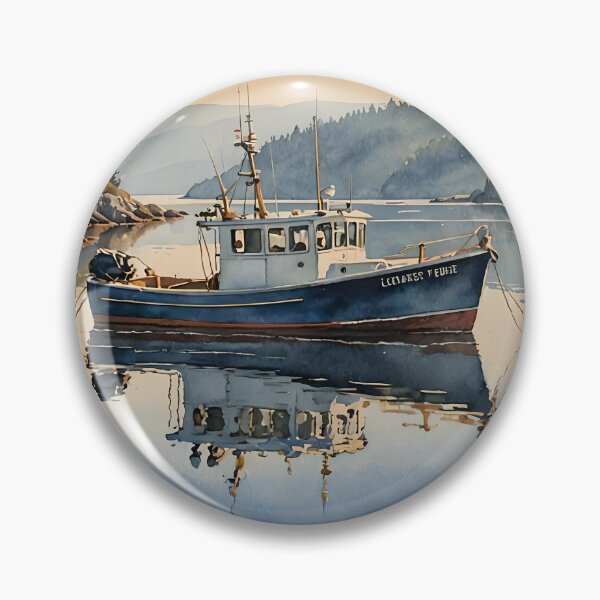 Item preview, Fishing Boat Watercolor designed and sold by peakfreak.
