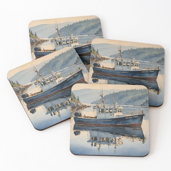 Item preview, Fishing Boat Watercolor designed and sold by peakfreak.
