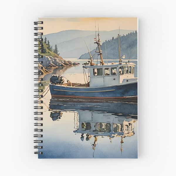Item preview, Fishing Boat Watercolor designed and sold by peakfreak.