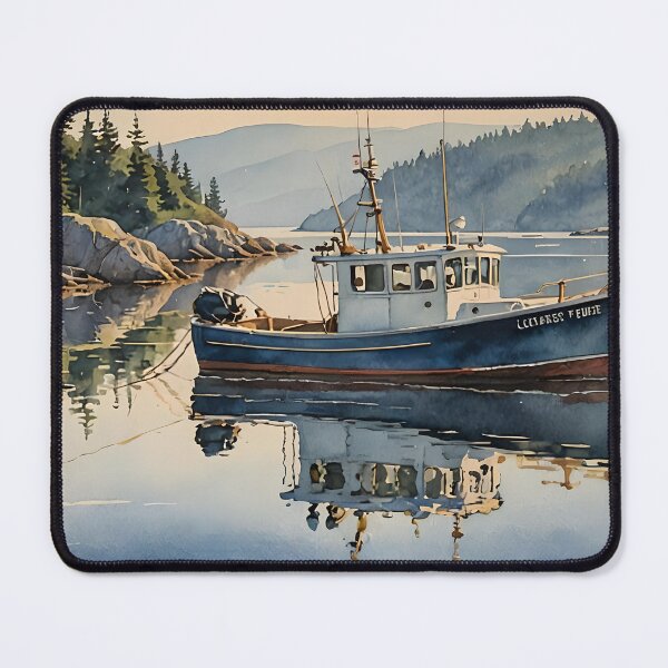 Item preview, Fishing Boat Watercolor designed and sold by peakfreak.