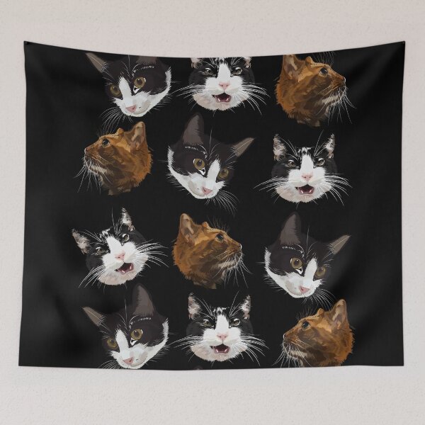 Item preview, Illustrated face of cats designed and sold by hateeyes.