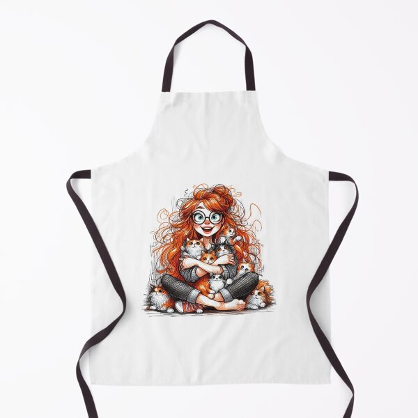 Item preview, A Girl with her Cats designed and sold by Made-by-Gus.