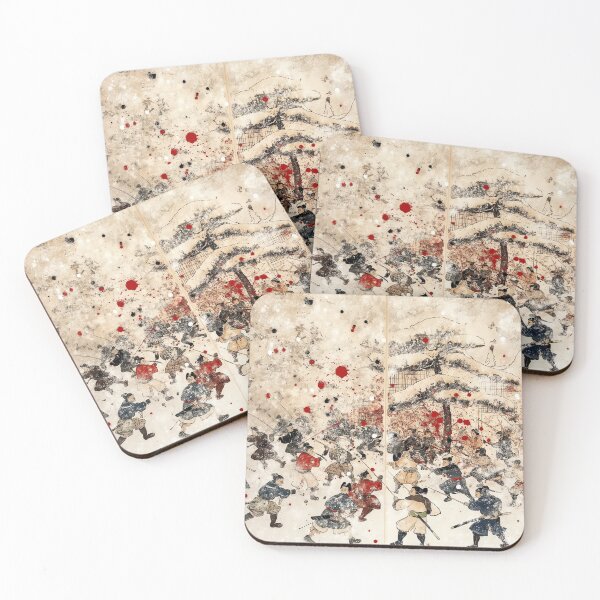 Item preview, Festive Samurai Clash In A Snow-Covered Battlefield designed and sold by landletsy.