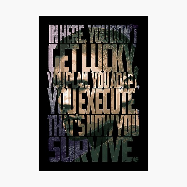 Item preview, Michael Scofield Bold Motivational Typography with Camouflage Design designed and sold by Enea Kelo.